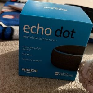 Amazon Echo Dot with Alexa - Blue Box